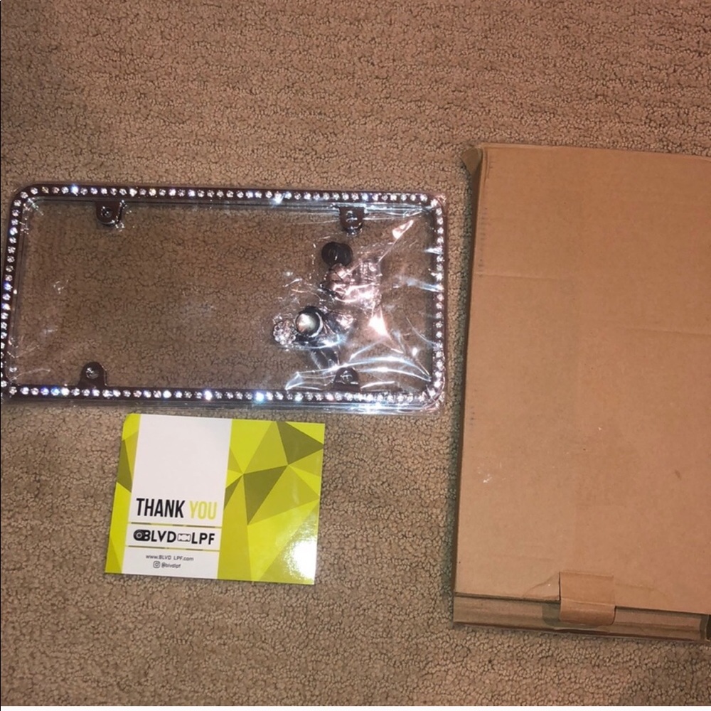 brand new sparkly license plate frame